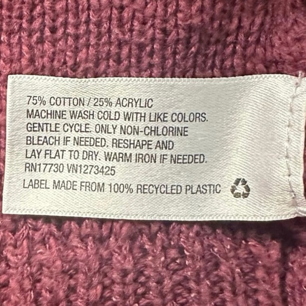 Mossimo Sweater Women Size Xs Purple Cable Knit L… - image 7